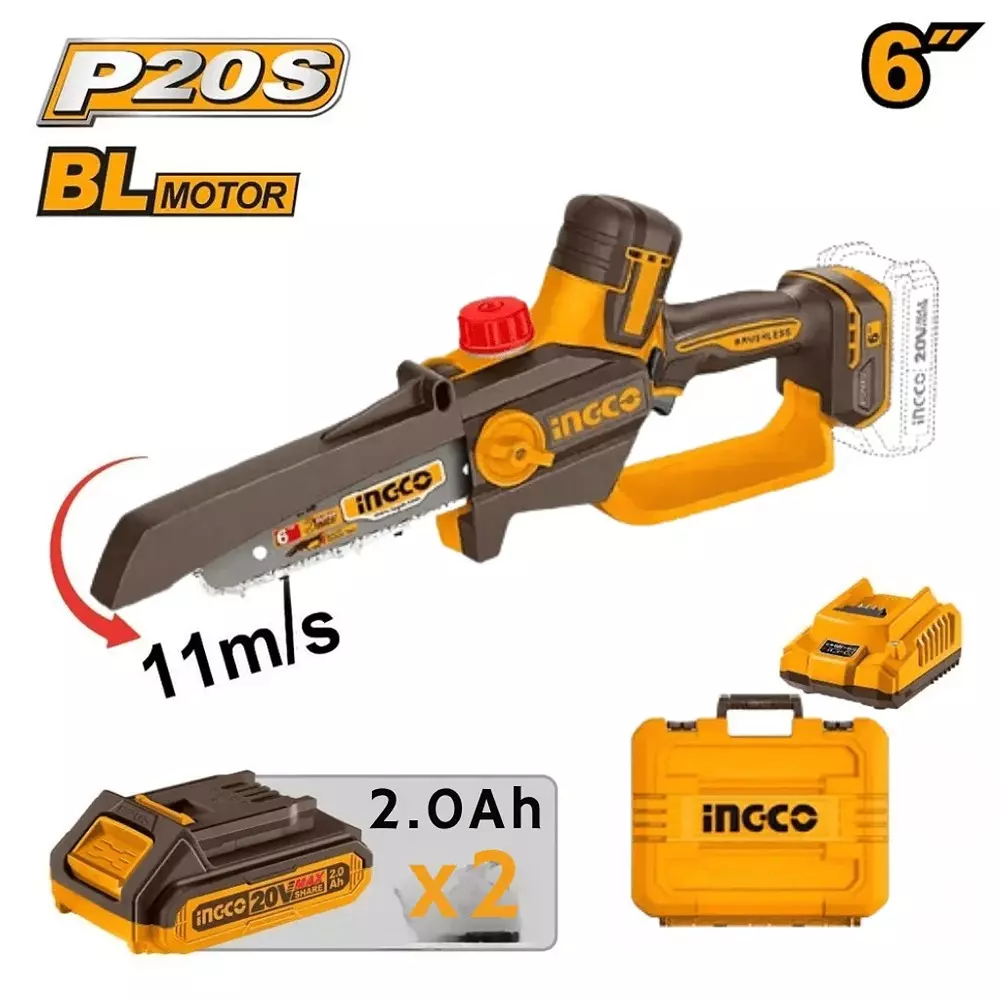 CORDLESS PRUNER SAW 20V 6" INGCO (CGSLI20662)