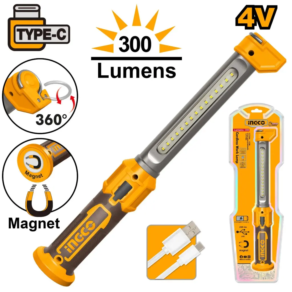 CORDLESS WORK LAMP INGCO (HWLI043006)