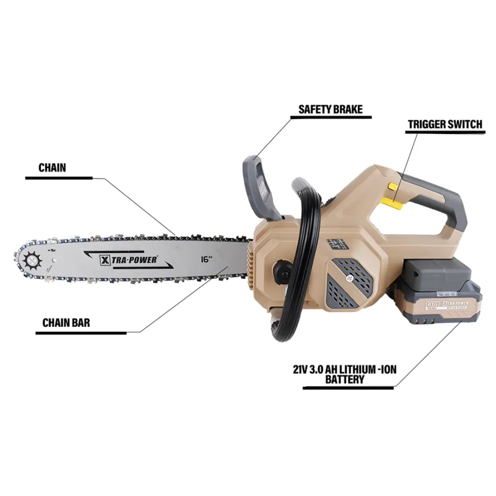CORDLESS CHAINSAW 16" 21V XTRAPOWER (XPC-BS-02)