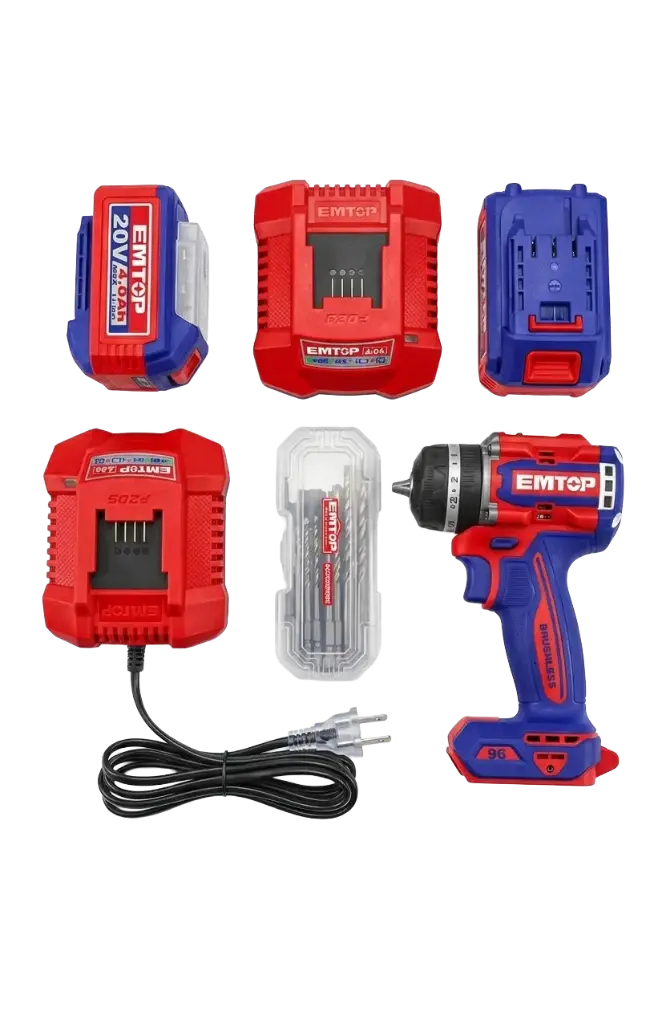 CORDLESS IMPACT DRILL 96Nm EMTOP (ECIDL20968)