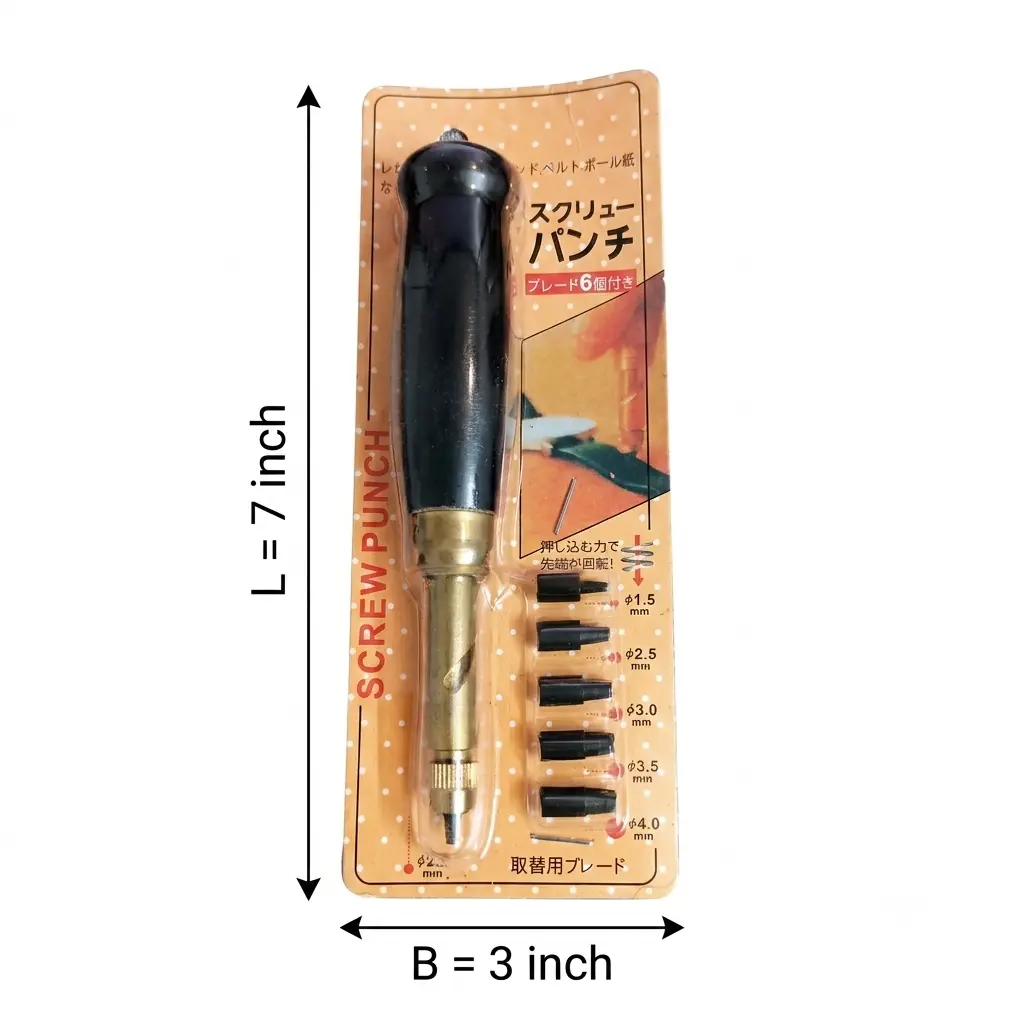 6 PCS SCREW PUNCH SET PLASTIC HANDLE