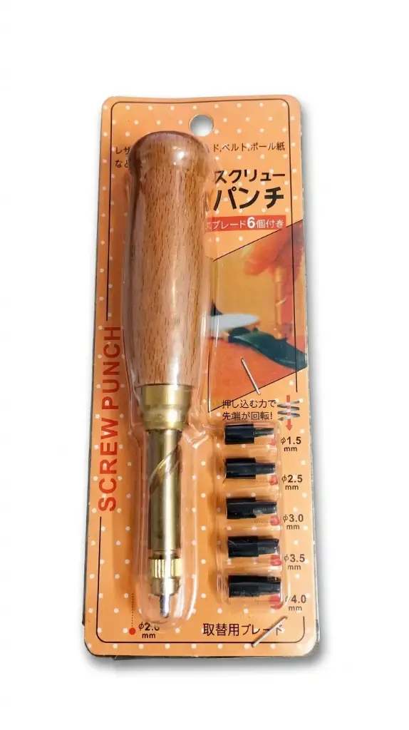 6PCS SCREW PUNCH SET WOODEN HANDLE