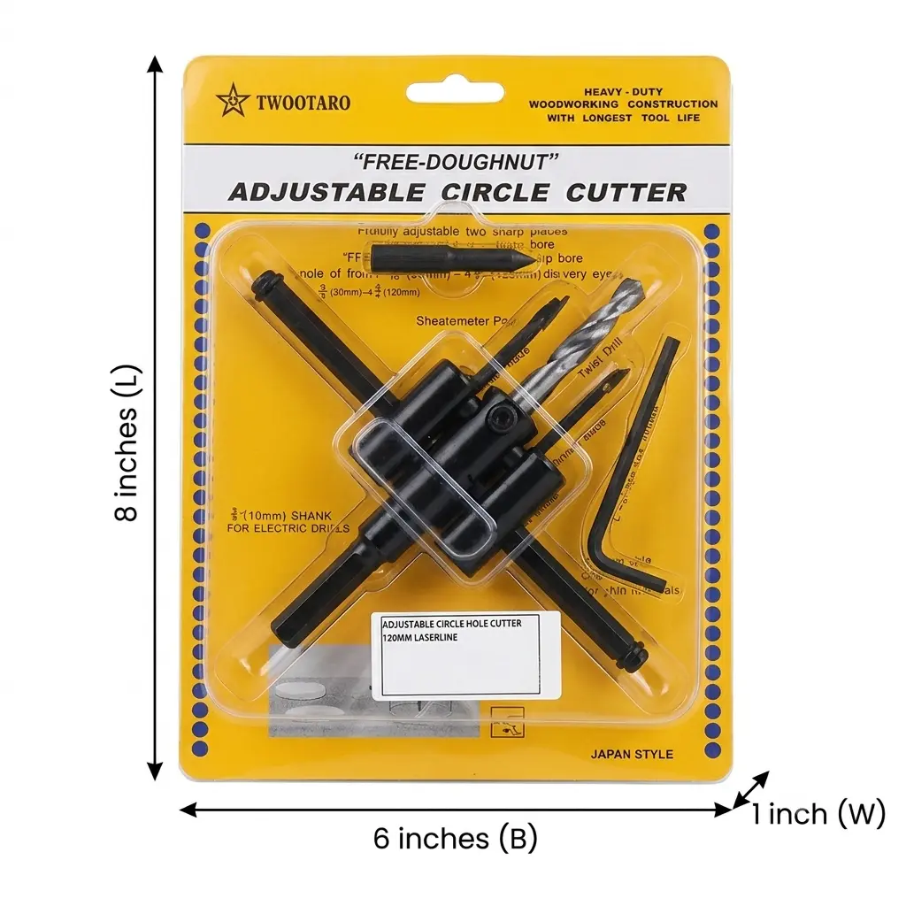 ADJUSTABLE CIRCLE HOLE CUTTER 120MM LASERLINE