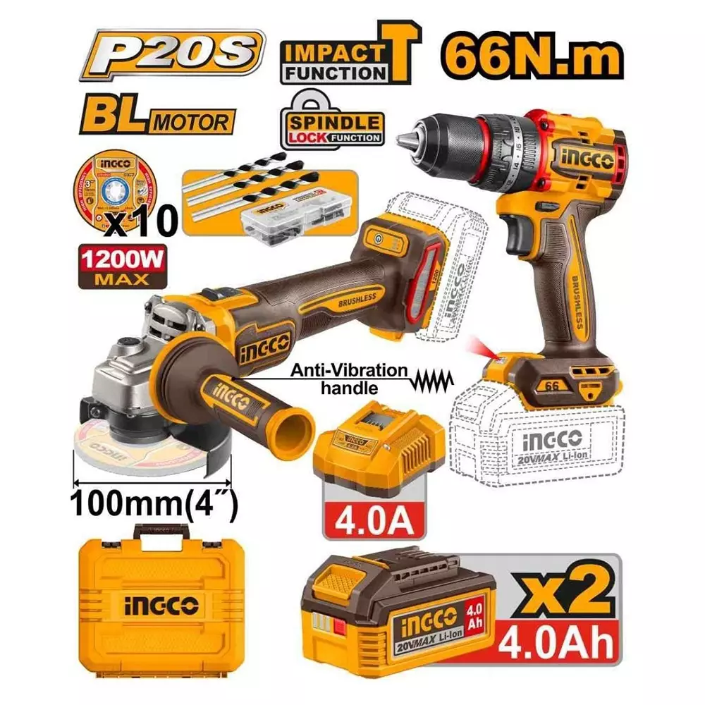 CORDLESS DRILL & GRINDER COMBO SET (CKLI2025610)