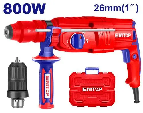 ROTARY HAMMER 800W 26MM EMTOP (ERHRL802)
