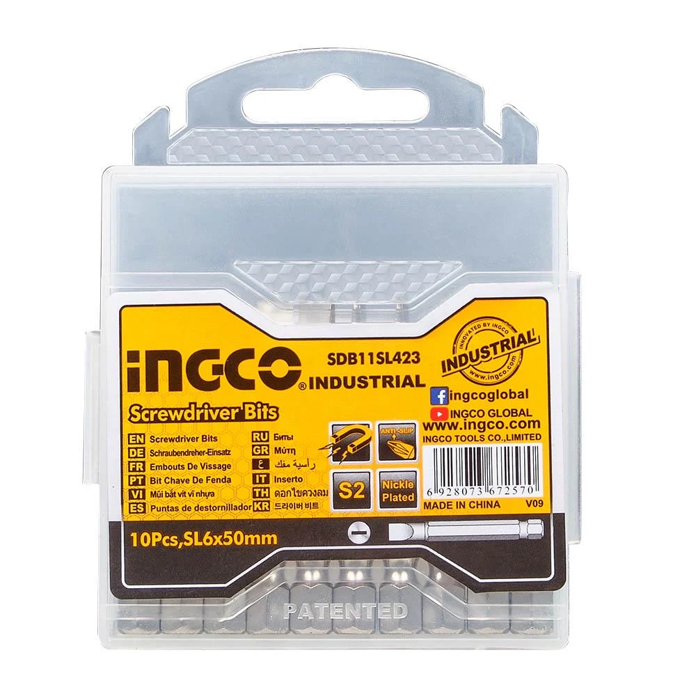 10 PCS SCREWDRIVER BITS SET INGCO (SDB11SL423)