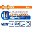 12 PCS 1/4 SOCKET SET WADFOW (WST4212)