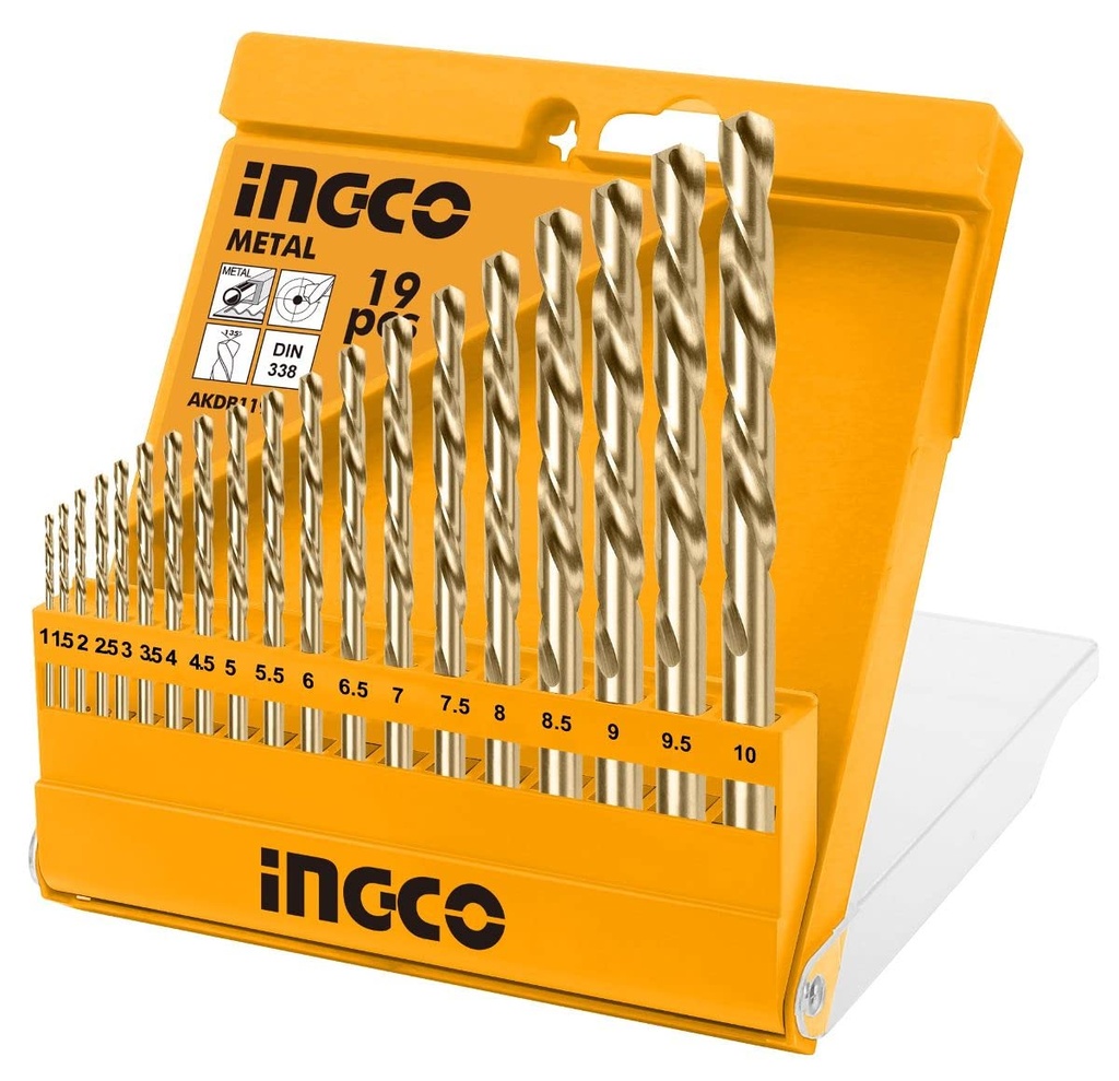 19 PCS HSS TWIST DRILL BITS SET (AKDB1195)