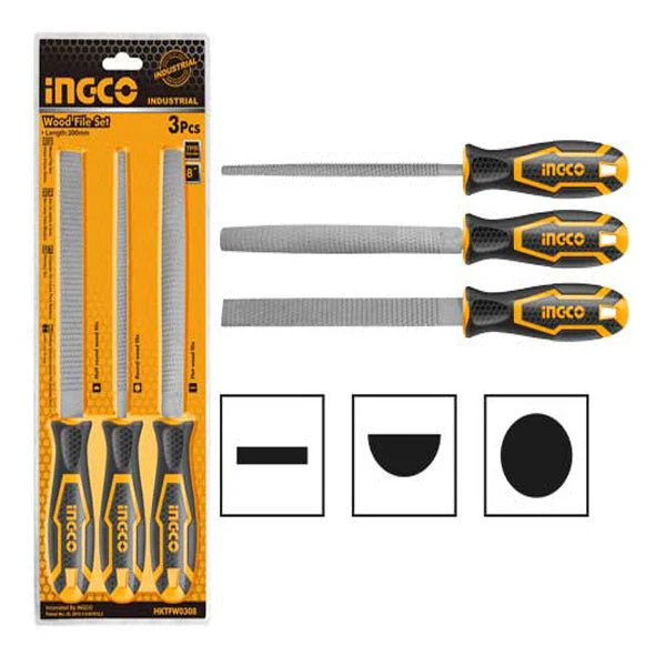 3PCS FILE SET INGCO (HKTFW0308)