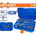 45PCS 1/4 SOCKET SET WADFOW (WST4D45)