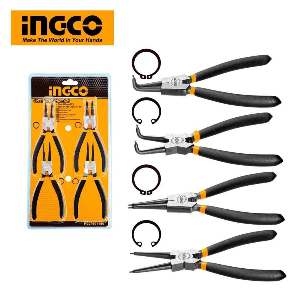 4PCS CIRCLIP PLIERS SET INGCO (HCCPS01180)