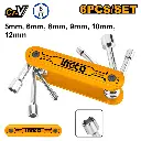 6 PCS FOLDING NUT DRIVER SET INGCO (HFND0601)