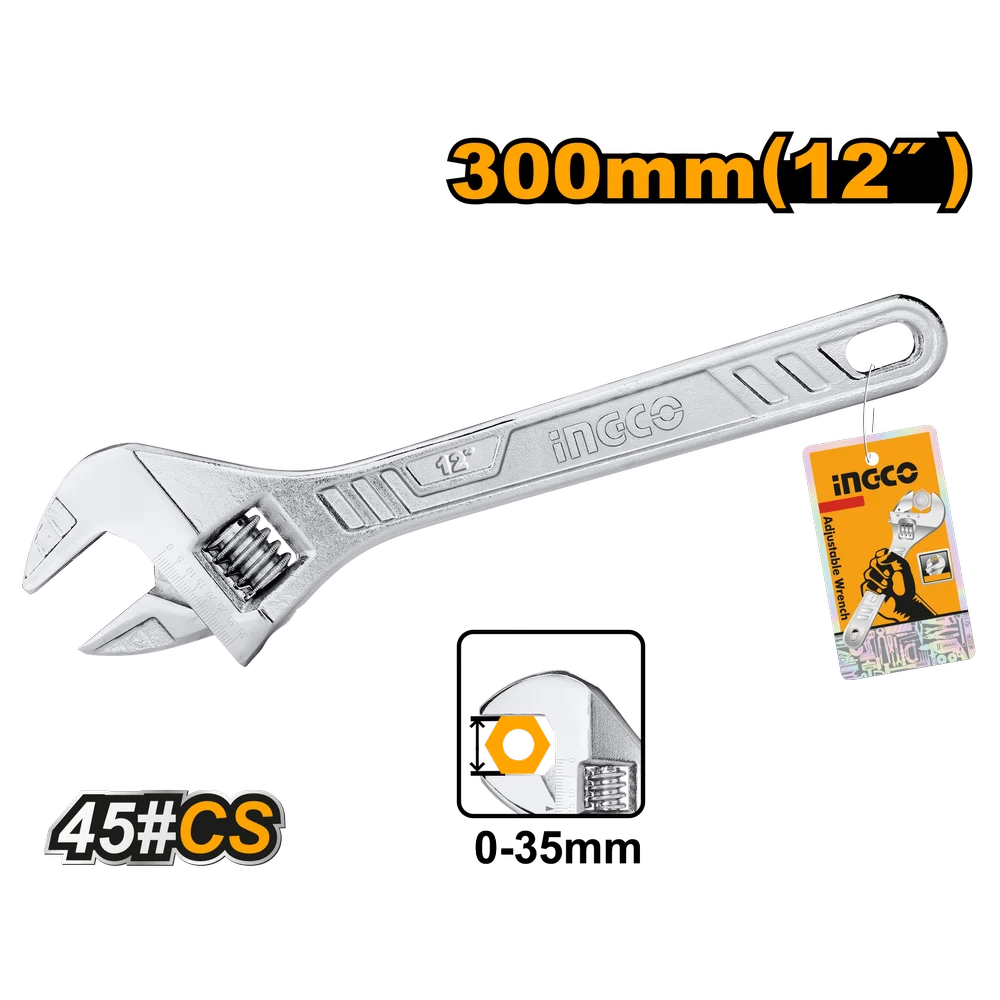 ADJUSTABLE WRENCH 12" INGCO (HADW131122)