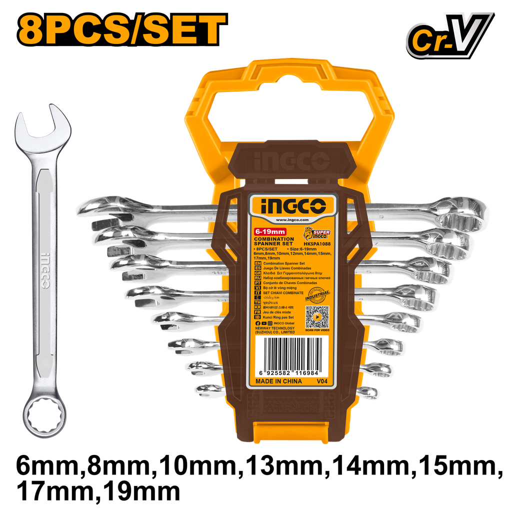 COMBINATION SPANNER SET INGCO (HKSPA1088-I)