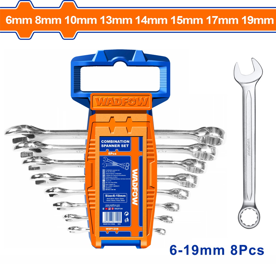 COMBINATION SPANNER SET WADFOW (WSP1208)