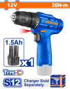 CORDLESS DRILL 12V WADFOW (WCDS510)