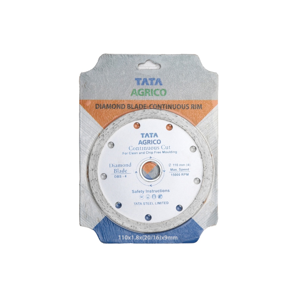 DIAMOND SAW BLADE 4" 110MM TATA CON RIM (DSC400)