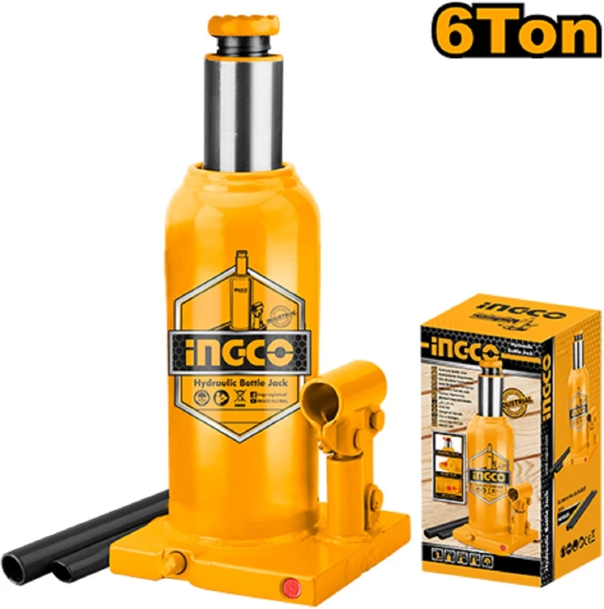 HYDRAULIC BOTTLE JACK 6 TON  INGCO (HBJ602)