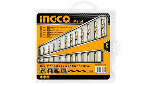 INGCO 12 PCS HSS TWIST DRILL BITS SET (AKDB1125)