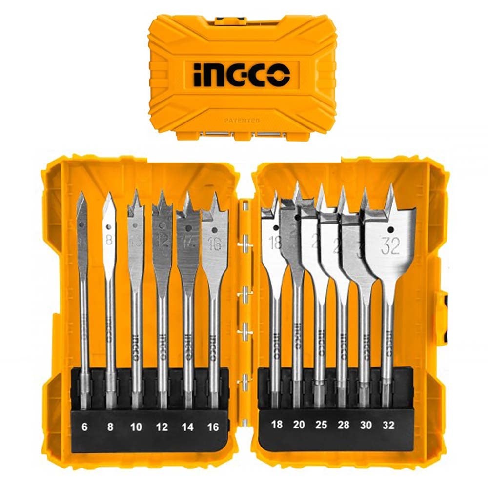 INGCO 12 PCS WOOD DRILL BITS SET (AKDL1201)