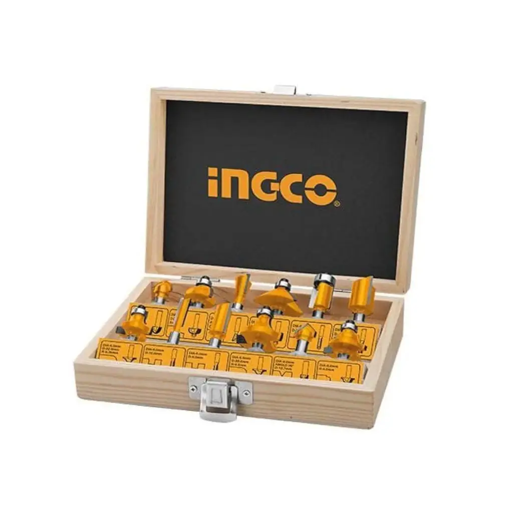 INGCO 8MM ROUTER BITS SET 12 PCS (AKRT1211)