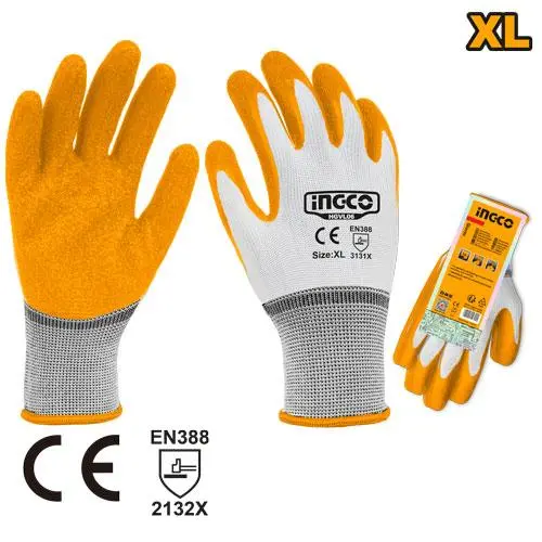 INGCO LATEX GLOVES (HGVL06)