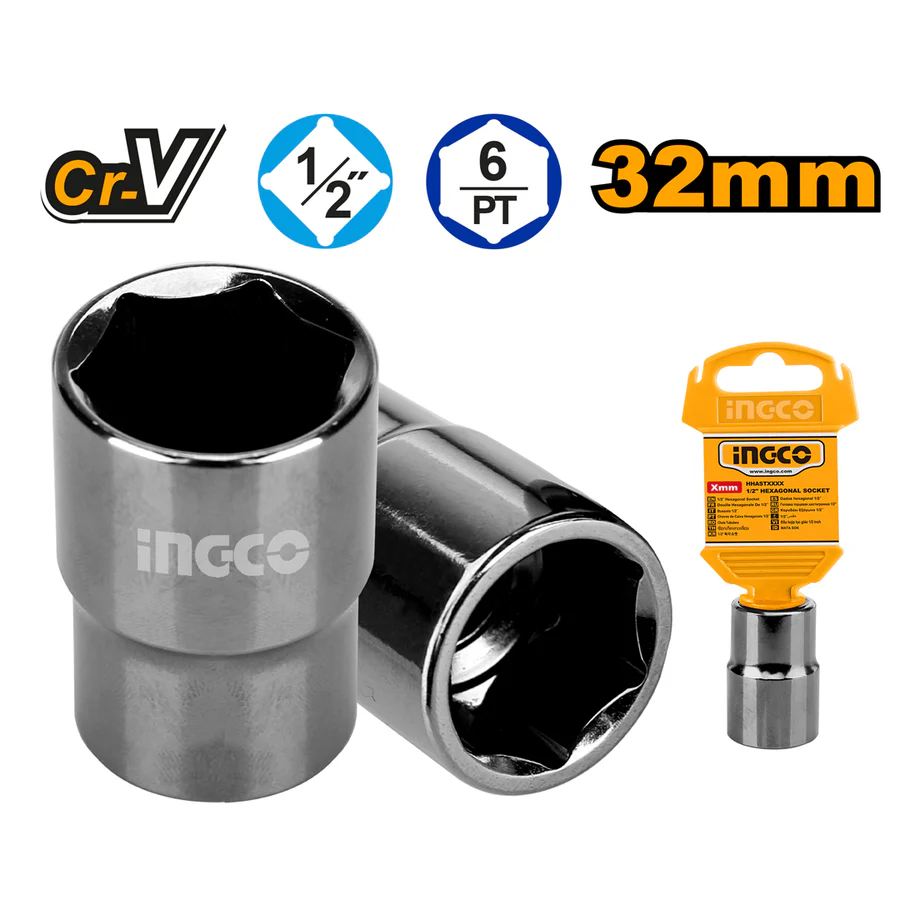 INGCO SOCKET 1/2" 32MM (HHAST12321)