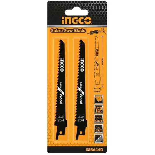RECIPROCATING SAW BLADE FOR WOOD INGCO (SSB644D)