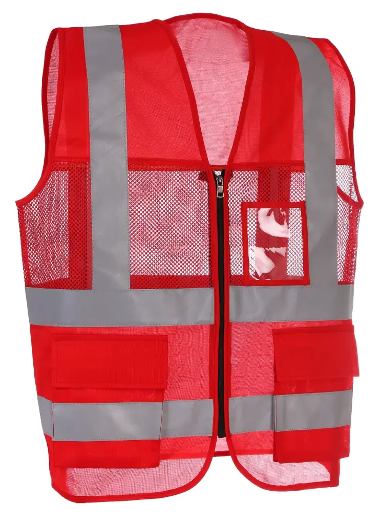 SAFETY JACKET RED 5%