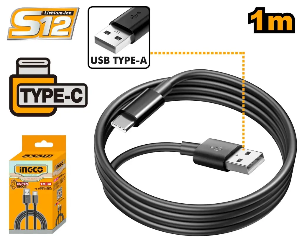 USB TYPE-A TYPE-C CABLE INGCO (IUCC01)