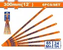 WADFOW HACKSAW BLADE SET 6PCS 12" (WHB2124)