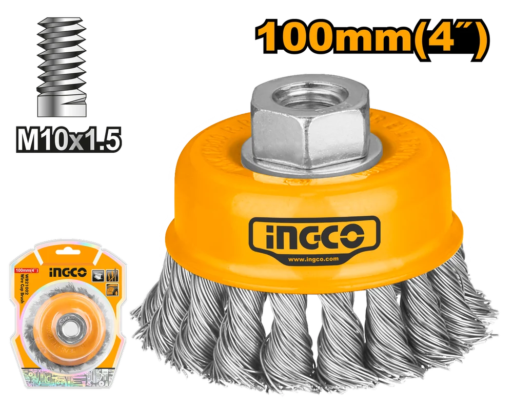 WIRE CUP BRUSH 100MM 4" INGCO (WB21002)
