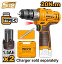 CORDLESS DRILL 12V DUAL INGCO (CDLI12202)