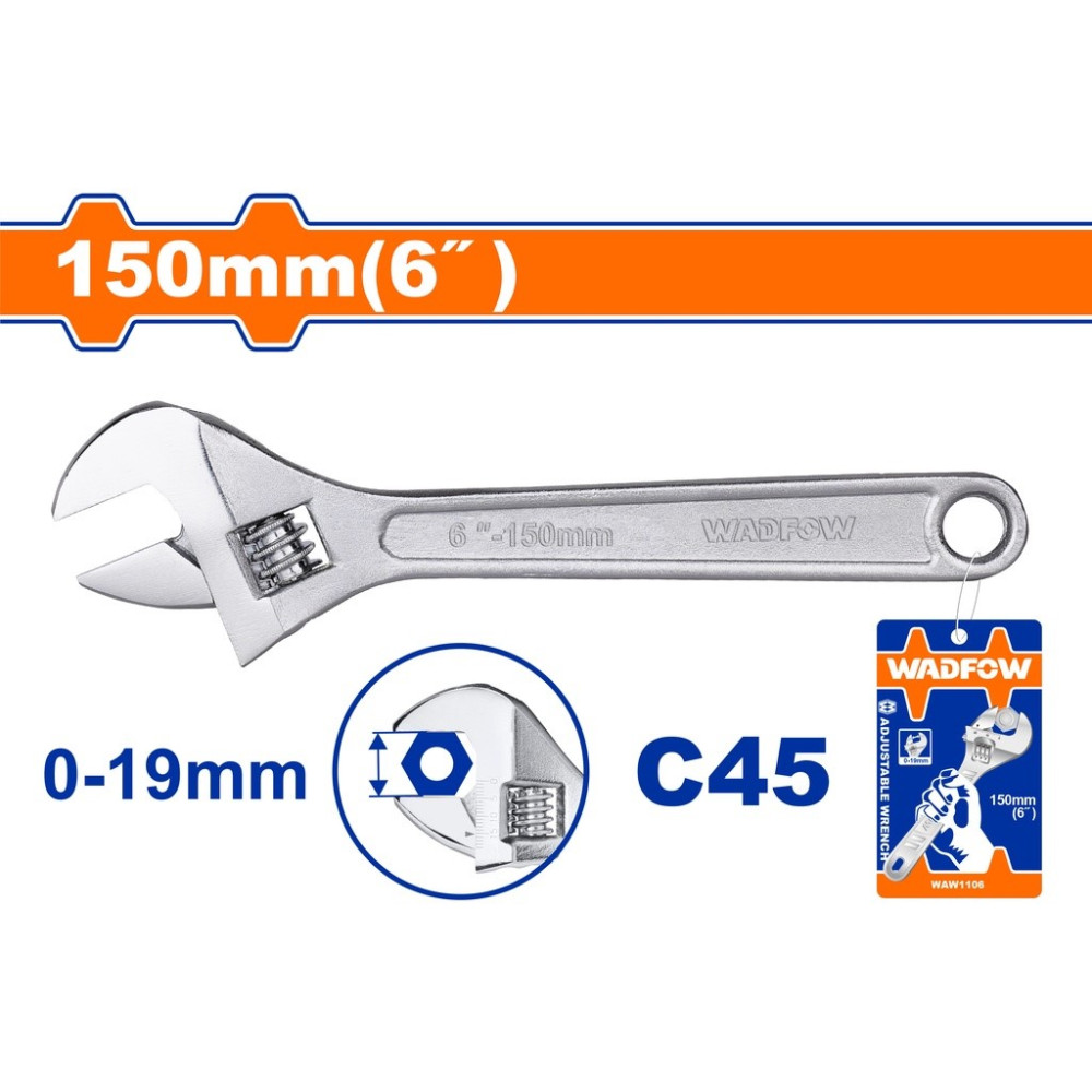 ADJUSTABLE WRENCH 6" WADFOW (WAW1106)