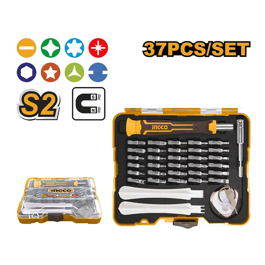 37 PCS  PRECISION SCREWDRIVER INGCO (HKSDB0378)