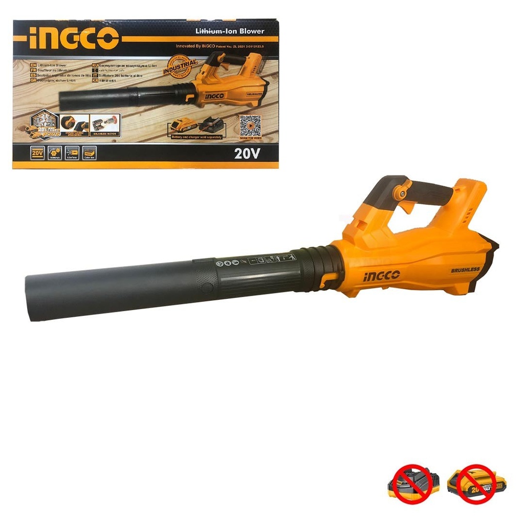 CORDLESS BLOWER 20V WITHOUT BATTERY INGCO (CABLI20428)
