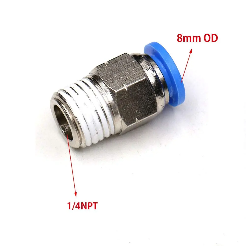 PUSH FITTING 1/4" 8MM