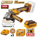 CORDLESS ANGLE GRINDER 4 AH INGCO (CAGLI261021)