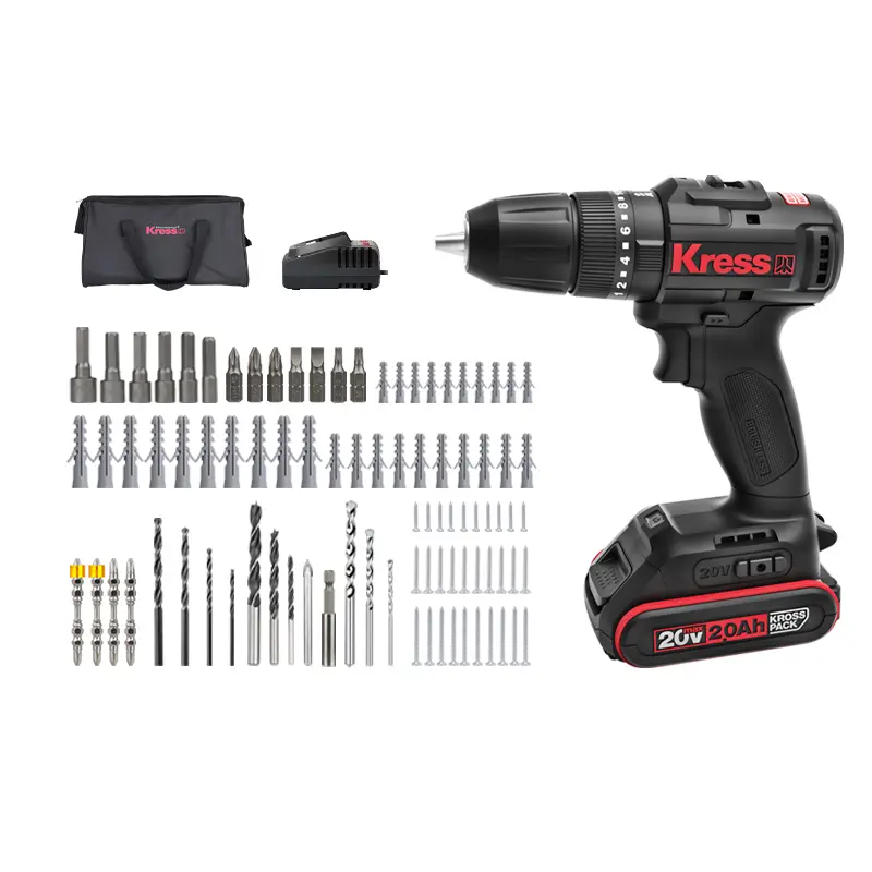 CORDLESS IMPACT DRILL 20V KRESS (KU365.1)