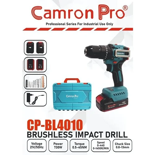 [ToolsMart352] CORDLESS IMPACT DRILL 21V CAMRON PRO (CP-BL4010)