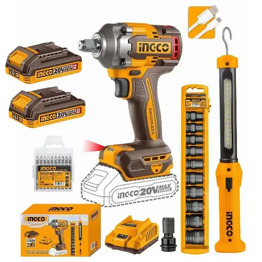 [ToolsMart333] CORDLESS IMPACT WRENCH COMBO SET INGCO (COSLI23048)