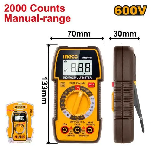 [ToolsMart958] DIGITAL MULTIMETER INGCO (DM360011)