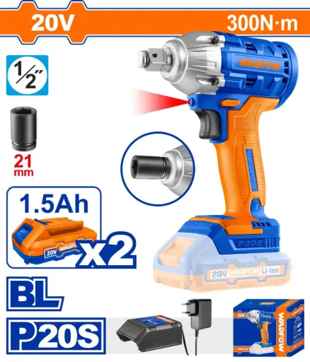 [TMI341] CORDLESS IMPACT WRENCH 300NM WADFOW (WCD1512)