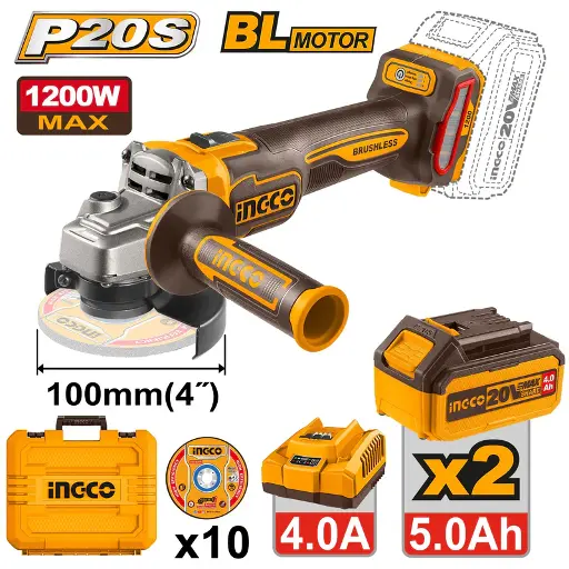 [ToolsMart401] CORDLESS ANGLE GRINDER 5AH DUAL (CAGLI2210032)