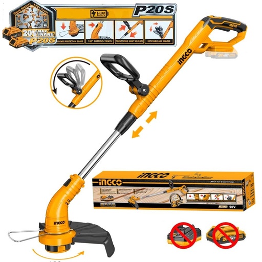 [ToolsMart4694] CORDLESS GRASS TRIMMER INGCO (CGTLI20018)-12%