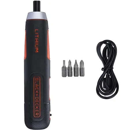 [TMI315] CORDLESS SCREWDRIVER 4V BLACK DECKER (BD40K4-IN)