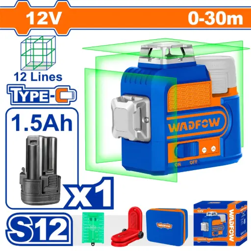 [ToolsMart6025] SELF LEVELING LASER 30 MTR WADFOW (WLE8M12)