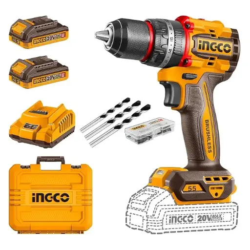 [TMI5039] CORDLESS IMPACT DRILL 20V INGCO (CIDLI20558)