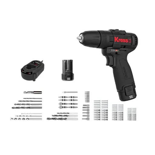 [ToolsMart5086] CORDLESS IMPACT DRILL 12V DUAL KRESS (KU362.2)