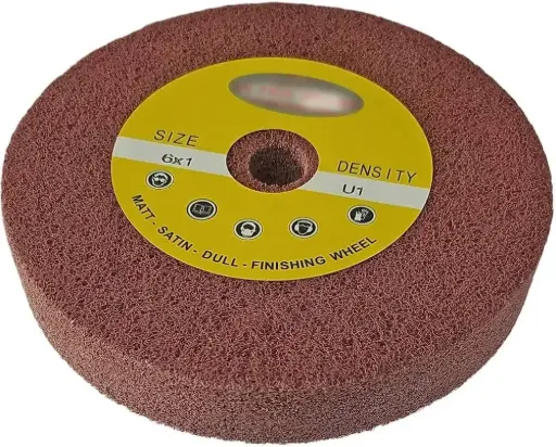 [ToolsMart6260] NON WOVEN WHEEL 4" CAMRON GOLD 320 #